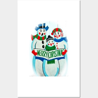 Singing Snowman Family Posters and Art